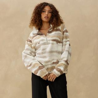 Kuwalla Women's Landscape Printed Fleece Top