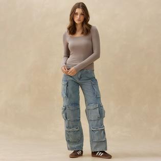 Kuwalla Women's Peachy Rib Square Neck Top