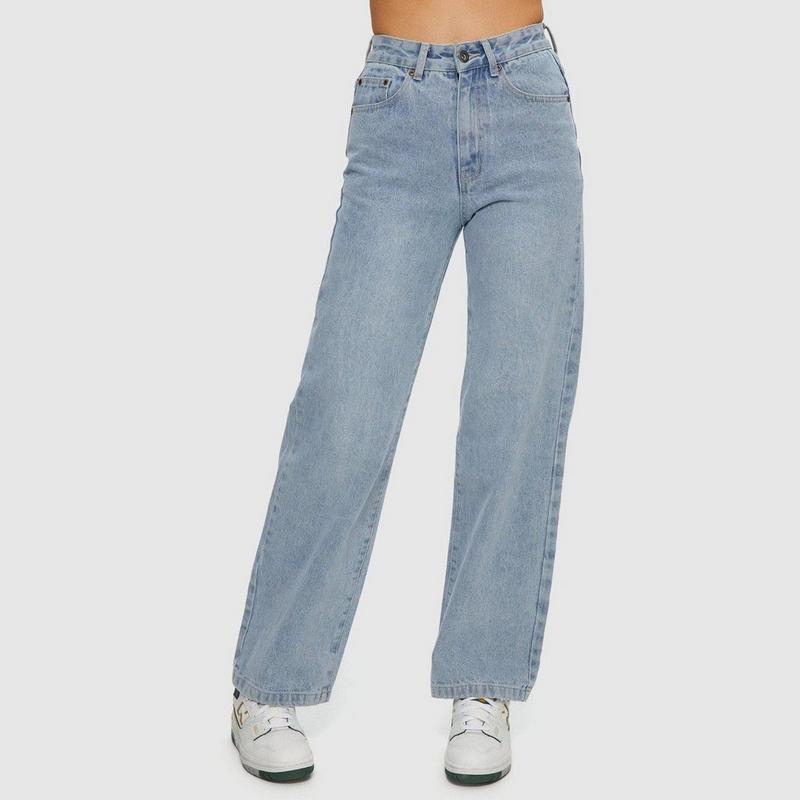 Kuwalla Jean large &agrave; taille haute pour femmes