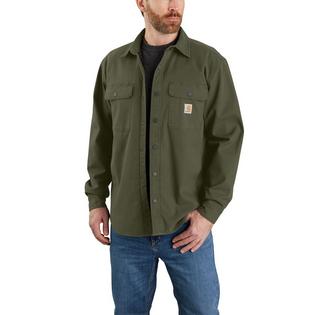  Men's Rugged Flex Relaxed Fit Canvas Fleece-Lined Shirt Jacket