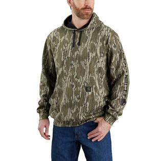 Men's Loose Fit Midweight Camo Sleeve Graphic Hoodie