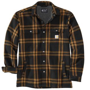  Men's Relaxed Fit Flannel Sherpa-Lined Shirt Jacket