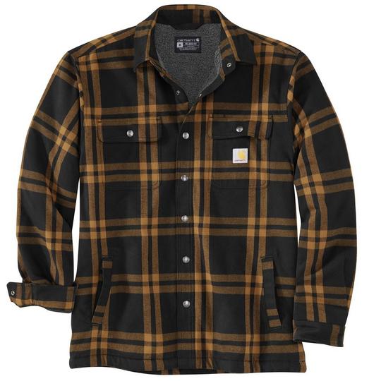 Carhartt Veste-chemise en flanelle   coupe d contract e et doubl e en sherpa pour hommes