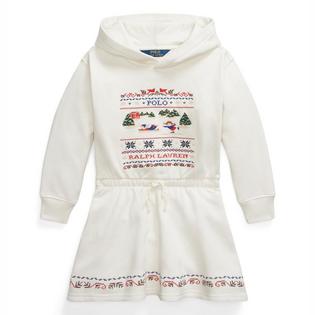 Girls' [2-6X] Embroidered Fleece Hoodie Dress