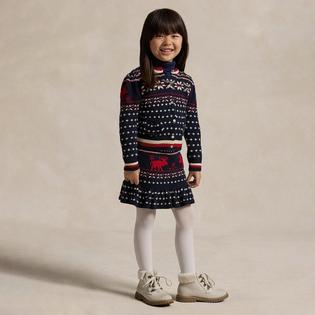 Polo Ralph Lauren Girls' [2-6X] Snowflake Cotton-Wool Peplum Skirt