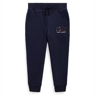 Boys' [2-7] Plaid-Logo Fleece Jogger Pant