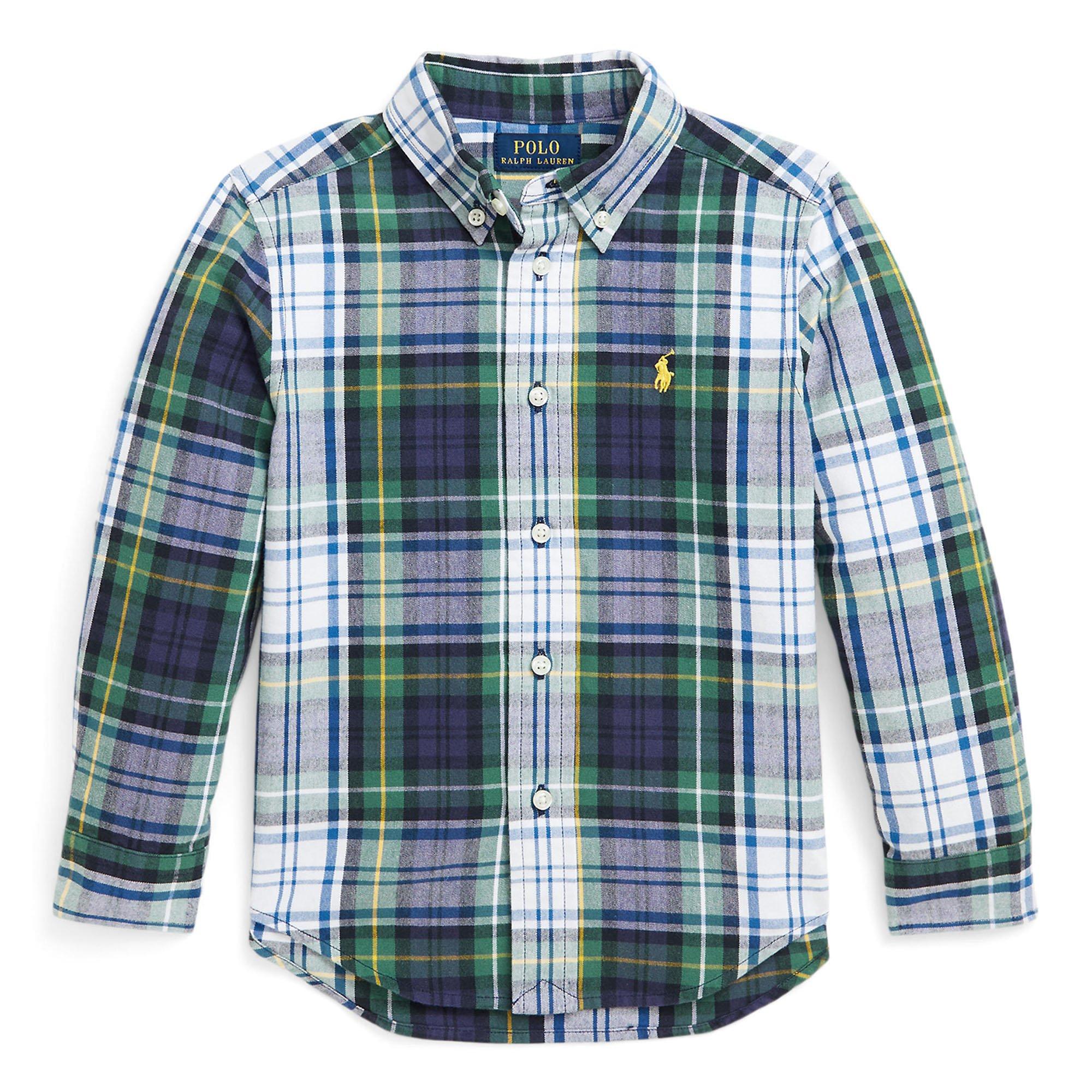 Boys' [2-7] Plaid Brushed Cotton Oxford Shirt Polo Ralph Lauren