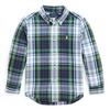 Boys   2-7  Plaid Brushed Cotton Oxford Shirt