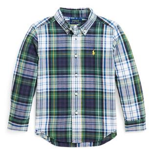 Boys' [2-7] Plaid Brushed Cotton Oxford Shirt