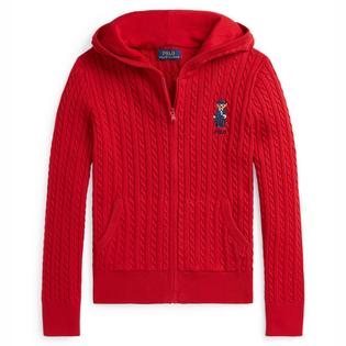 Junior Girls' [7-16] Polo Bear Cotton Full-Zip Sweater