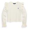 Junior Girls   7-16  Ruffled Cotton-Modal Long Sleeve Top