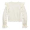 Junior Girls   7-16  Ruffled Cotton-Modal Long Sleeve Top