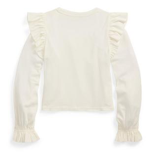 Polo Ralph Lauren Haut &agrave; manches longues en coton-modal &agrave; volants pour filles [7-16]