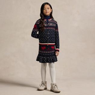 Polo Ralph Lauren Junior Girls' [7-16] Snowflake Cotton-Wool Peplum Skirt