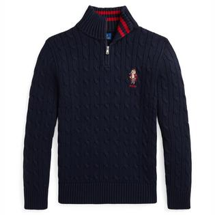 Junior Boys' [8-20] Polo Bear Cable Knit Cotton Sweater