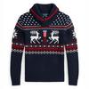 Junior Boys   8-20  Reindeer Cotton-Blend Shawl Sweater