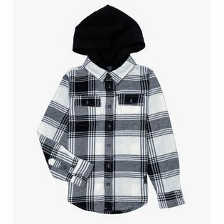  Junior Boys' [8-16] Long Sleeve Hooded Flannel Shirt