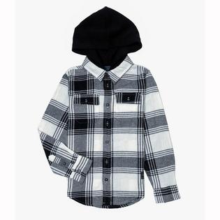  Boys' [4-7] Long Sleeve Hooded Flannel Shirt