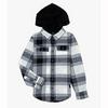 Boys   4-7  Long Sleeve Hooded Flannel Shirt