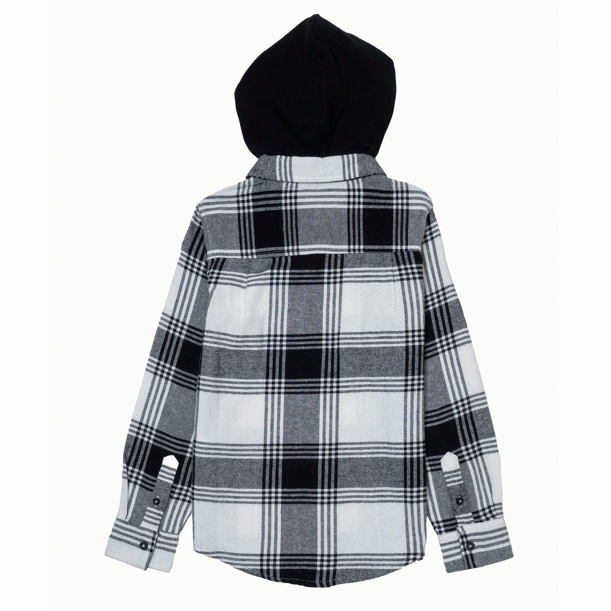 Boys' [4-7] Long Sleeve Hooded Flannel Shirt