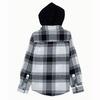 Boys   4-7  Long Sleeve Hooded Flannel Shirt