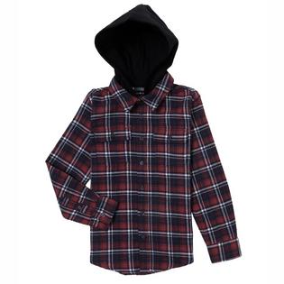 Boys' [4-7] Long Sleeve Hooded Flannel Shirt