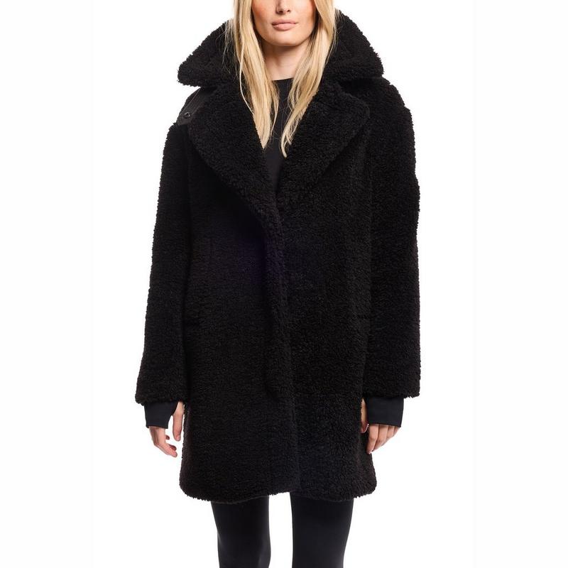 Sam Manteau mi-long en sherpa pour femmes