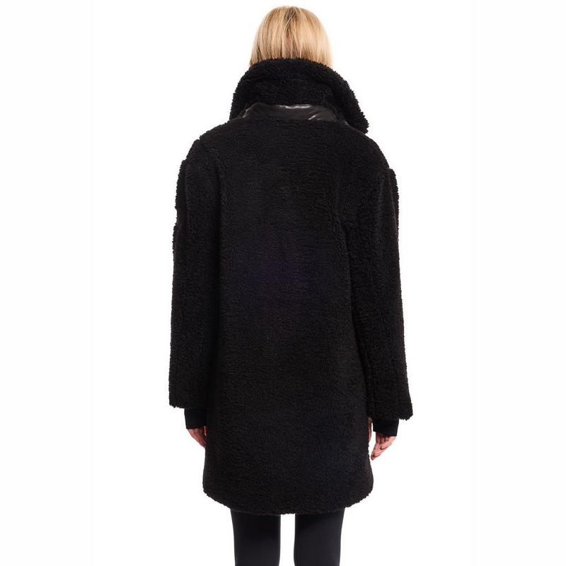 Sam Manteau mi-long en sherpa pour femmes