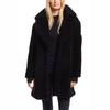 Manteau mi-long en sherpa pour femmes
