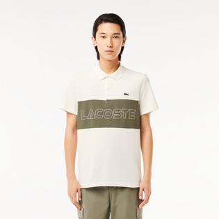 Lacoste Polo en piqu&eacute; extensible &agrave; blocs de couleur pour hommes