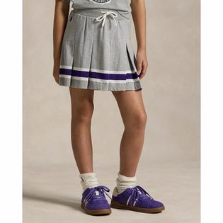 Ralph Lauren Childrenswear Junior Girls' [7-16] Striped Pleated Cotton Jersey Skort