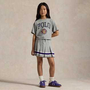 Polo Ralph Lauren Junior Girls' [7-16] Striped Pleated Cotton Jersey Skort