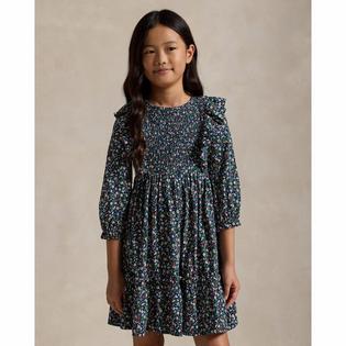 Ralph Lauren Childrenswear Robe en jersey de coton smocké pour filles juniors [7-16]