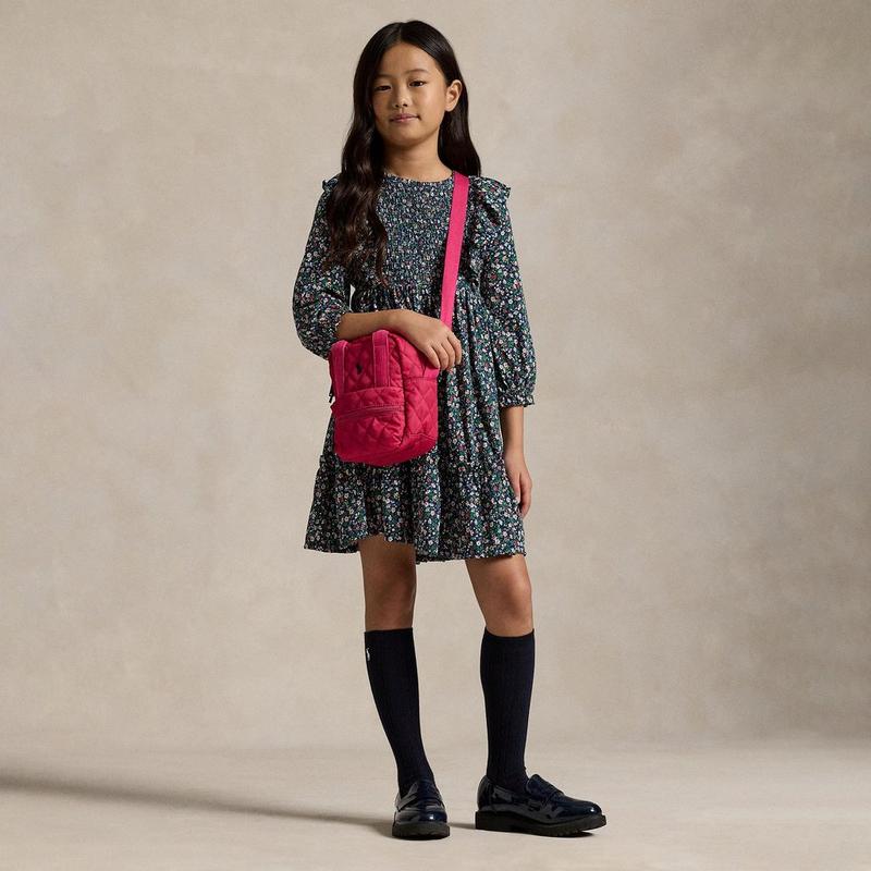 Polo Ralph Lauren Junior Girls' [7-16] Floral Smocked Cotton Jersey Dress