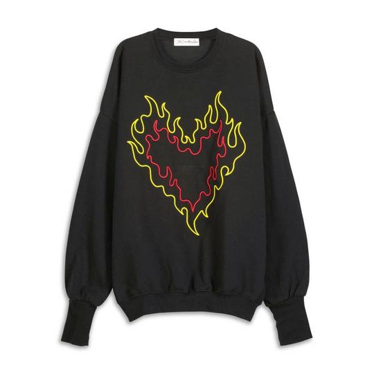 The Laundry Room Women s Burn Heart Jump Sweatshirt
