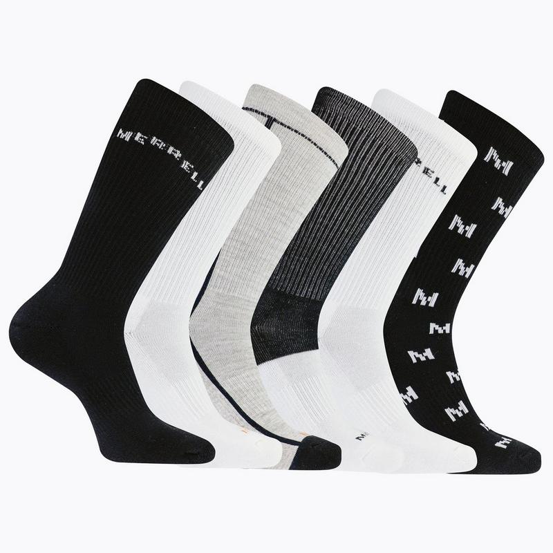 Merrell Chaussettes de randonn&eacute;e mi-mollet pour hommes (paquet de 6)