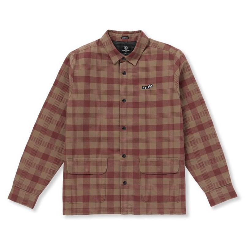 Volcom Chemise &agrave; manches longues Stradostone doubl&eacute;e pour hommes