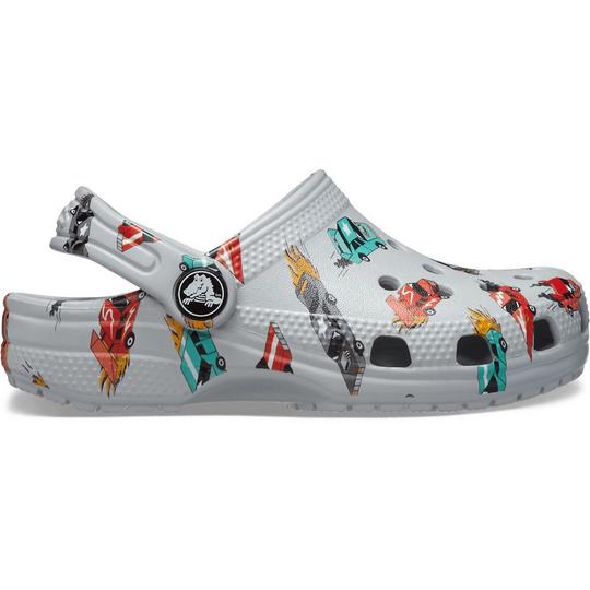 Crocs Babies   5-10  Classic Race Cars Graphic Clog