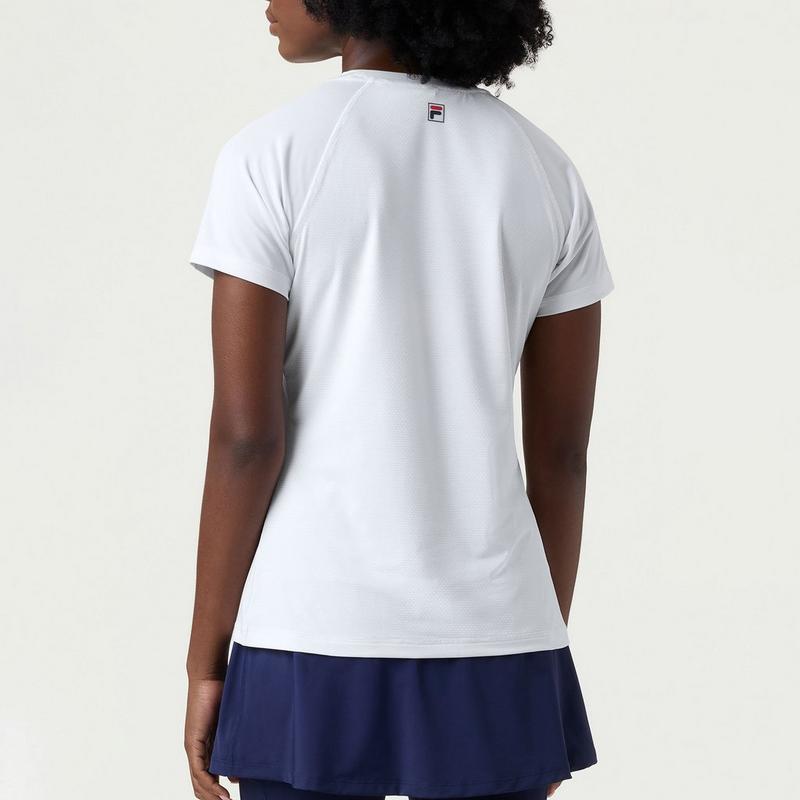 Fila Haut &agrave; manches courtes avec dos en maille pour femmes