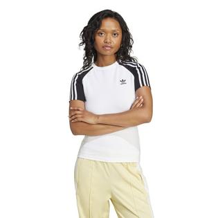 adidas Originals T-shirt ajusté Adicolor 3-bandes avec manches raglan pour femmes