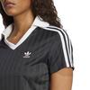 Polo court   col  V en jacquard Adicolor Football pour femmes