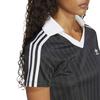 Polo court   col  V en jacquard Adicolor Football pour femmes