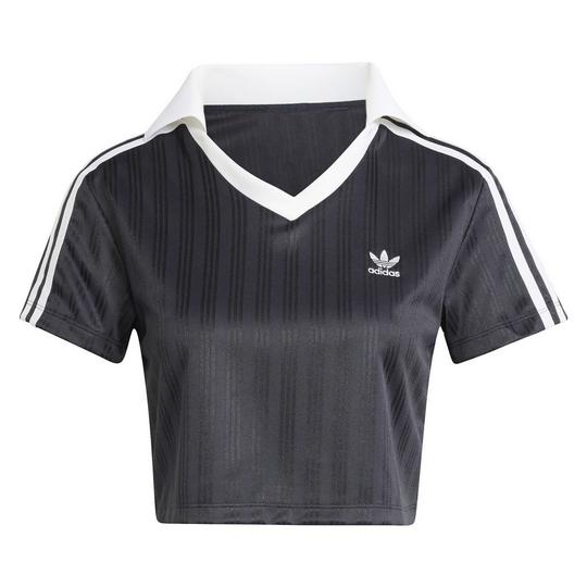 Women's Adicolor Football Jacquard V-Neck Crop Polo | adidas