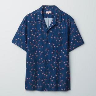 Public Beach Men's Flamingo Cuban Shirt