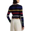 Women s Striped Cable Knit Cotton Sweater