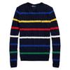 Women s Striped Cable Knit Cotton Sweater