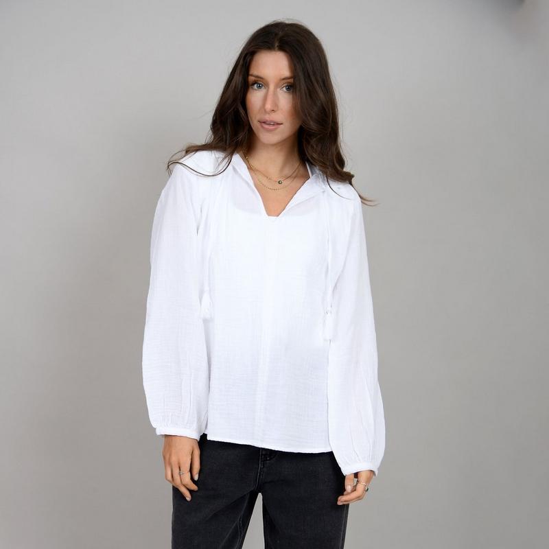 Oak & Ivy Blouse en gaze Milania Bubble pour femmes