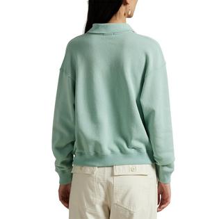 Polo Ralph Lauren Women's Lightweight Fleece Long Sleeve Polo Sweatshirt