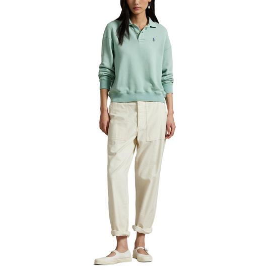 売れ筋商品|||ラルフローレン パーカー・スウェットシャツ アウター レディース Women's Lightweight Fleece Long-Sleeve Polo Sweatshirt Essex Green s7-AI211965097001_lifestyle?