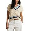 Women s Cable Knit Cotton Cricket Sweater Vest